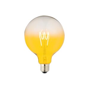 E27 4W dæmpbar LED pære - G125, Flex Filament, Gul, 140lm