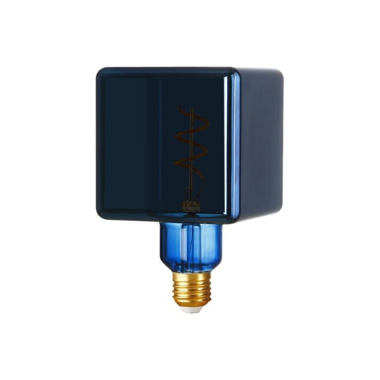 E27 4W dæmpbar LED pære - Ice Cube C95, Metallic Blue, 20lm, 3000K