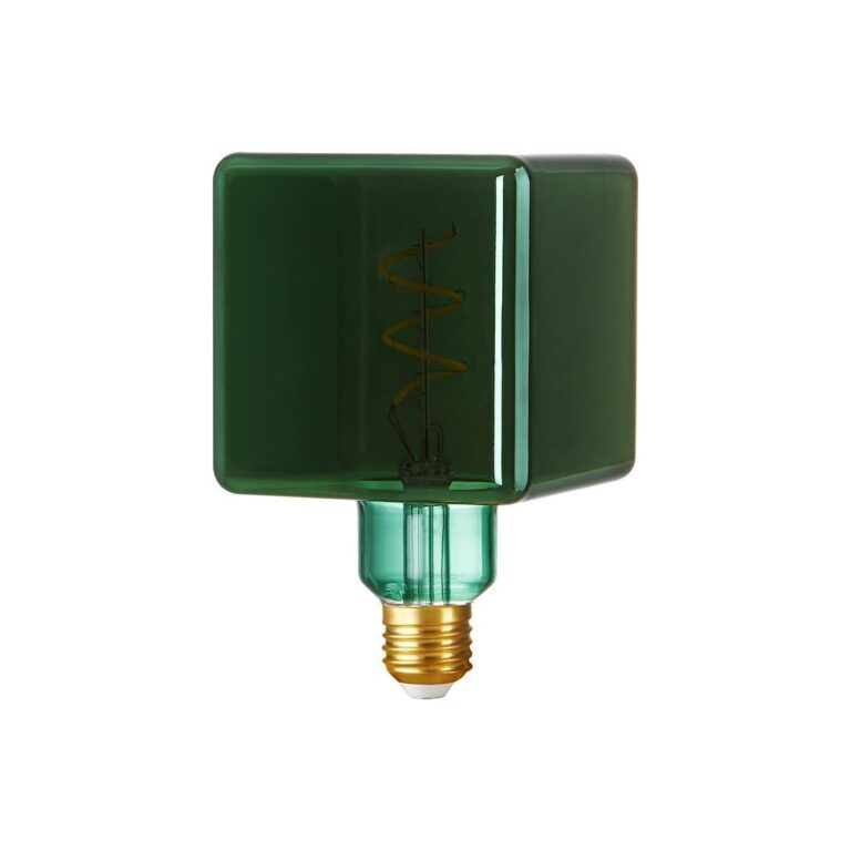 E27 4W dæmpbar LED pære - Ice Cube C95, Metallic Grøn, Filament Flex, 2700K