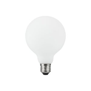 E27 5,5W dæmpbar LED pære - G95, filament, mat hvid, 550lm, 2500K