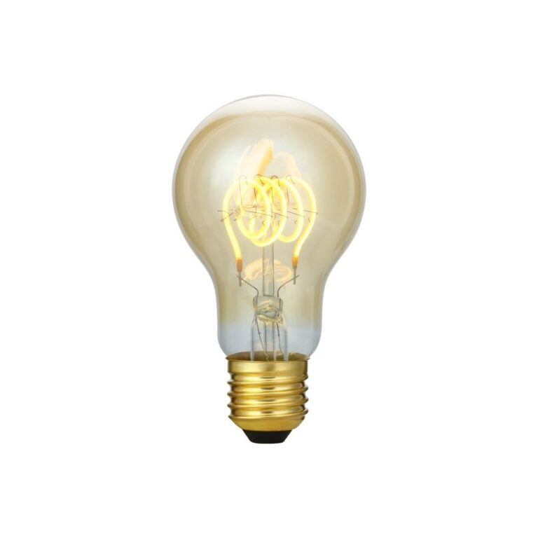 E27 5W 3-trin dæmpbar LED pære - A60, 2200K, Gold, Flex Filament, 460lm