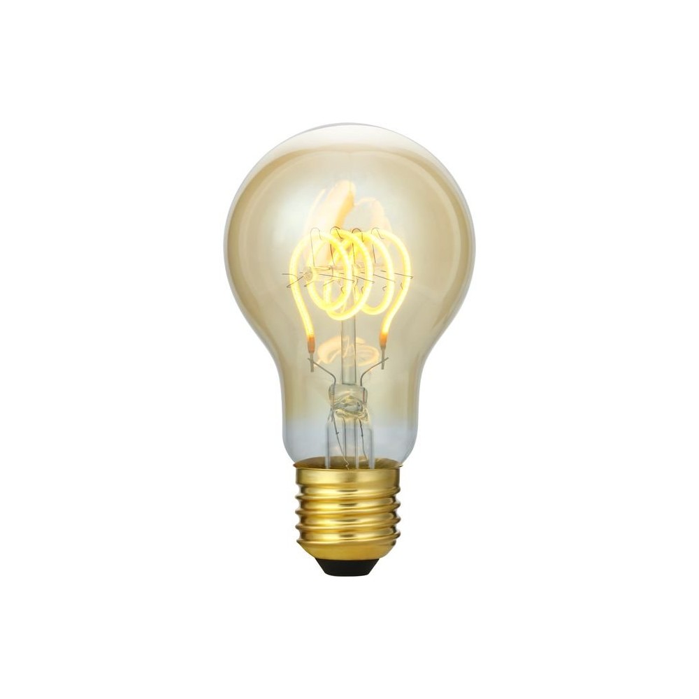 E27 5W 3-trin dæmpbar LED pære - A60, 2200K, Gold, Flex Filament, 460lm
