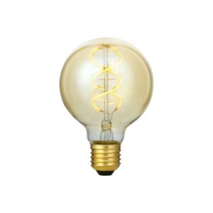 E27 5W 3-trin dæmpbar LED pære - G80, Gold, Flex filament, 2200K, 460lm