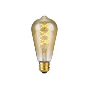 E27 5W 3-trin dæmpbar LED pære - ST64 Rustika, Flex Filament, 2200K, guld glas