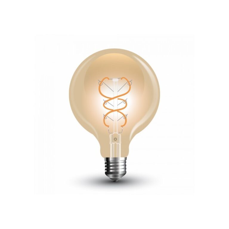 E27 5W LED globepære - Ø9,5 cm, Kultråd, ekstra varm hvid