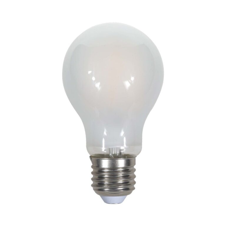 E27 5W LED pære - A60, frostet glas, 6400K, 600lm, 300Â° spredning