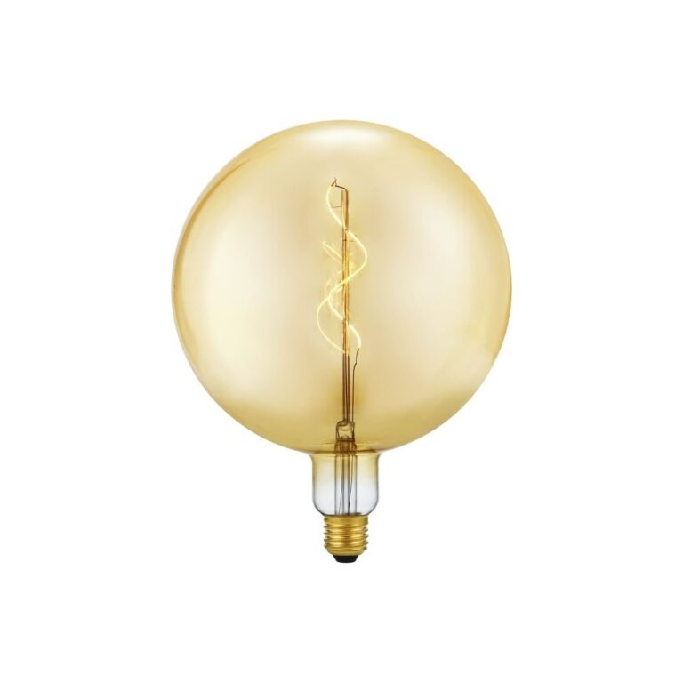 E27 5W Slim Flex Filament G200 Globe - 470lm, 2200K, dæmpbar, guld glas
