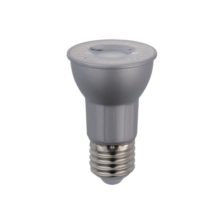 E27 5W dæmpbar PAR16 LED pære - 380lm, 2700K, 36Â°, sølv finish
