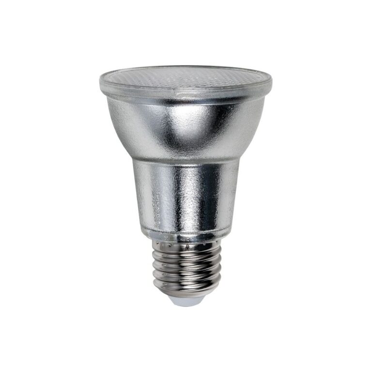 E27 5W dæmpbar PAR20 LED pære - 380lm, 36Â°, IP65, glas, varm hvid