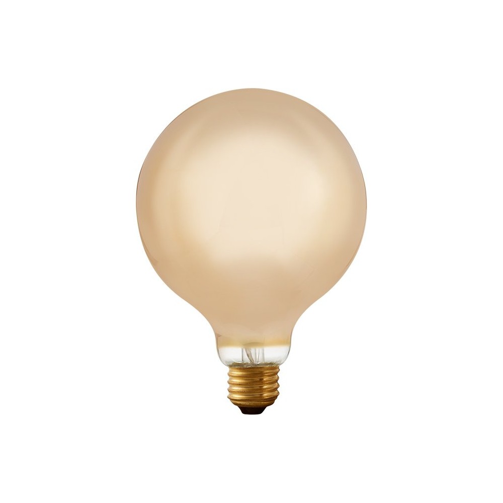 E27 6,5W dæmpbar LED filament pære - G125 Globe, 1800K, Champagne glas, 320lm