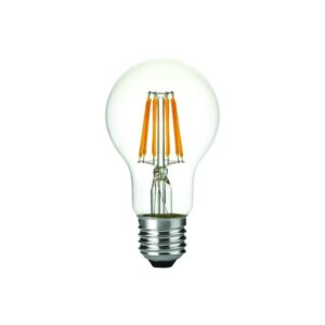 E27 6,5W dæmpbar LED pære - Filament, A60, 630lm, 2500K, klart glas