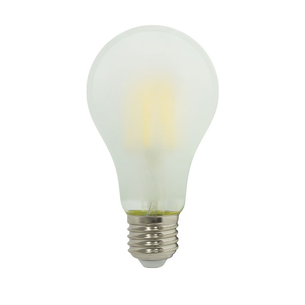 E27 6W A60 Frost Cross Filament LED pære - 2700K, 660lm, mat glas