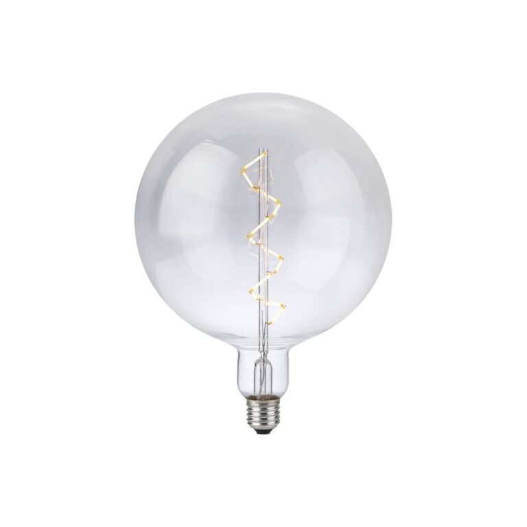 E27 6W XXL Globe LED pære - G200, spiral filament, 580lm, dæmpbar, klar glas