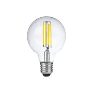 E27 6W dæmpbar LED filament pære - G80, 550lm, 2500K, klart glas