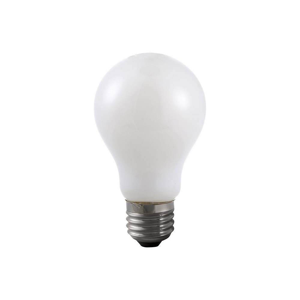 E27 6W dæmpbar LED pære - A60, opal glas, filament, 2500K, 470lm