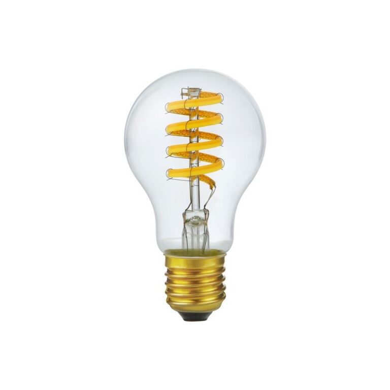 E27 6W dæmpbar LED pære - DimToWarm, 2200-2700K, A60, Filament Flex, 570lm, klar glas