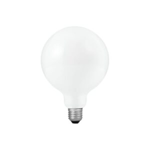 E27 6W dæmpbar LED pære - DimToWarm, G125, opal glas, 2000-4500K, filament