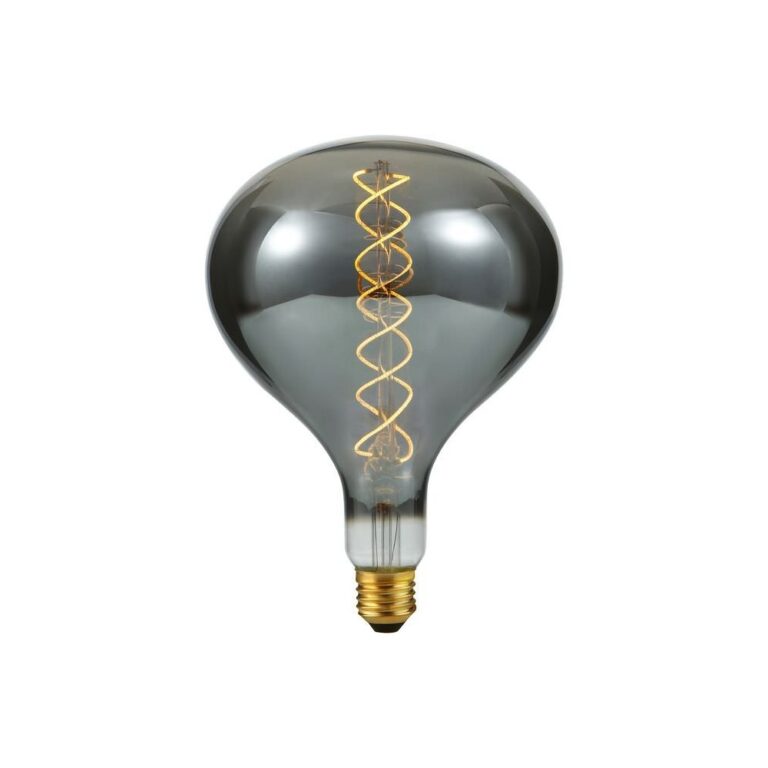 E27 6W dæmpbar XXL LED pære - R160, 180lm, Smoke glas, 2200K, filament flex