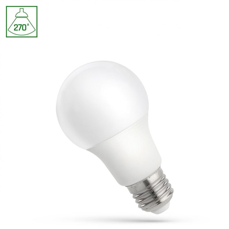 E27 7W LED pære - A60, 600lm, 3000K, varm hvid, erstatter 41W