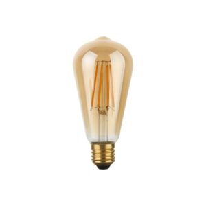 E27 8W dæmpbar LED Rustika pære - ST64, 640lm, 2200K, guld glas, filament