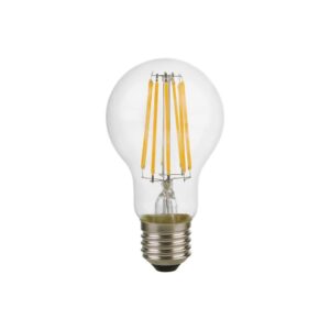 E27 8W dæmpbar LED pære - A60, filament, 806lm, klart glas, 2500K