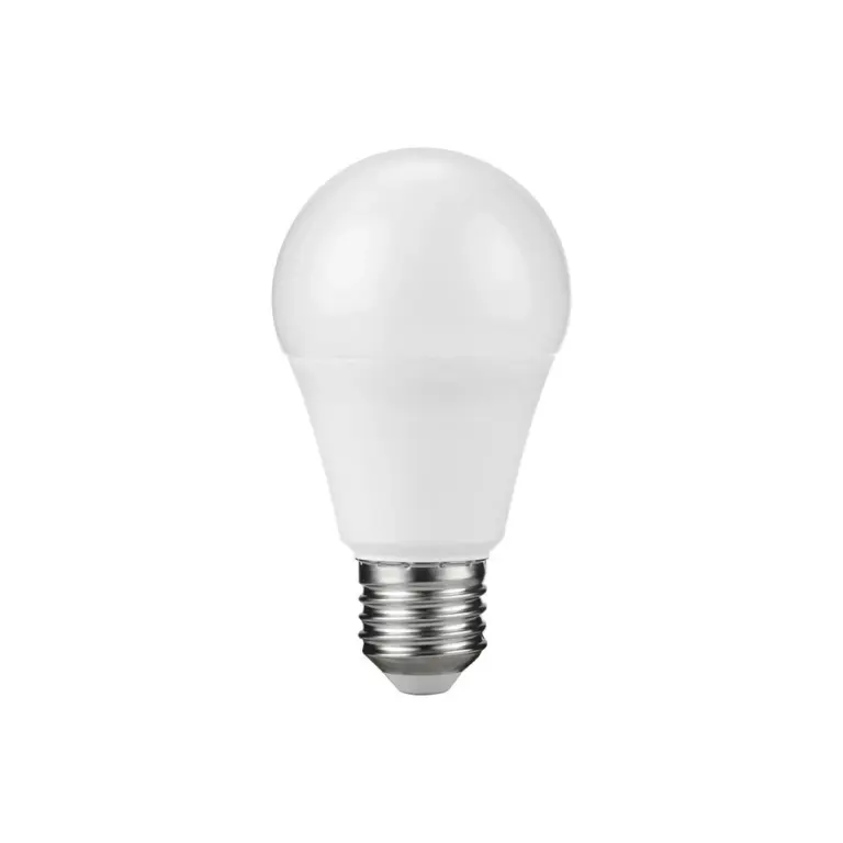 E27 9W LED pære, 100-240V - A60, 900lm, 3000K, opal glas