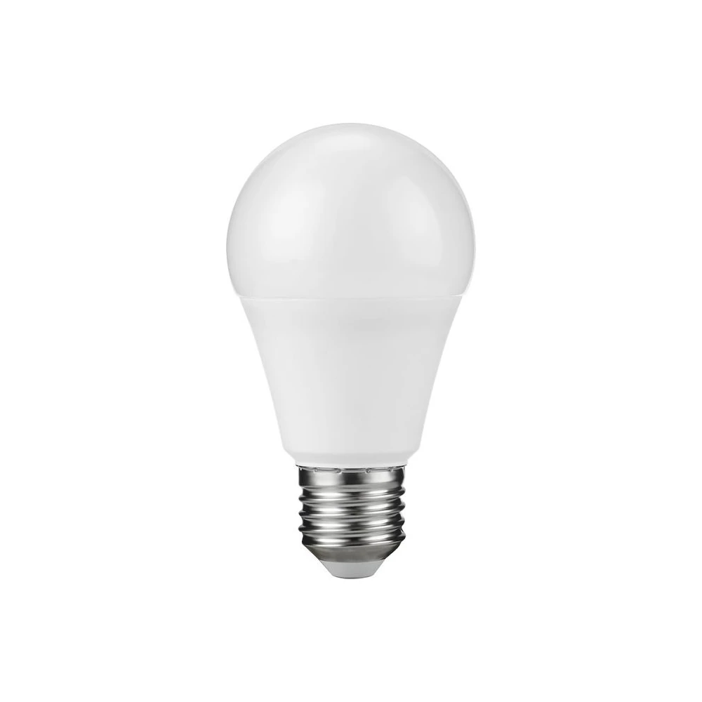 E27 9W LED pære, 100-240V - A60, 900lm, 3000K, opal glas