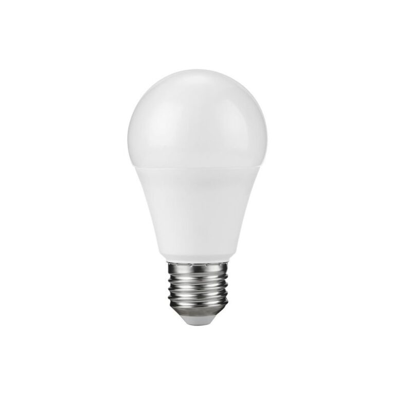 E27 9W LED pære - A60, 900lm, 3000K, opal glas