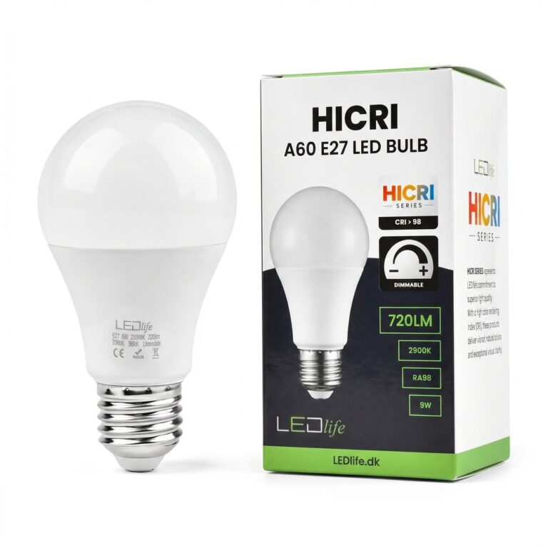 E27 9W dæmpbar HiCri pære - RA98