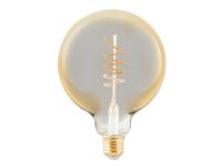 EGLO E27 LED G125 amberfarvet globe dekorationspære med spiral og varmt hvidt lys