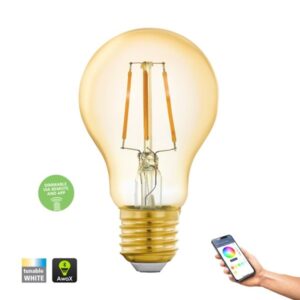 EGLO smart ZigBee E27 LED A60 5,5W amberfarvet filament pære