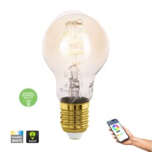 EGLO smart ZigBee E27 LED A60 CCT amberfarvet filament pære 5,5W