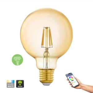 EGLO smart ZigBee E27 LED G125 5,5W amberfarvet filament pære