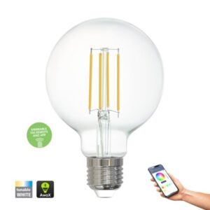 EGLO smart ZigBee E27 LED G80 rund klar filament pære 6W