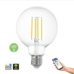 EGLO smart ZigBee E27 LED G95 rund klar filament pære 6W