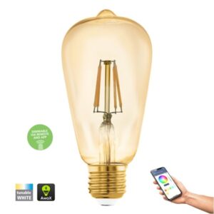 EGLO smart ZigBee E27 LED ST64 5,5W amberfarvet filament pære