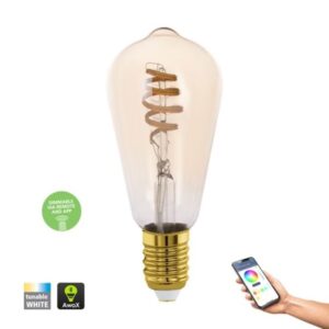 EGLO smart ZigBee E27 LED ST64 CCT amberfarvet filament pære 5,5W