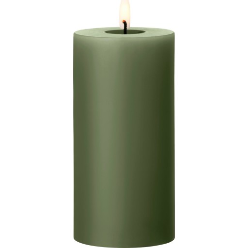 Ester & Erik LED bloklys, 15 cm, mørkegrøn