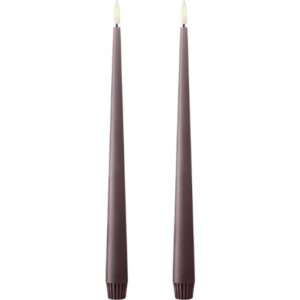 Ester & Erik LED kronelys, 30 cm, lilla, 2-pak