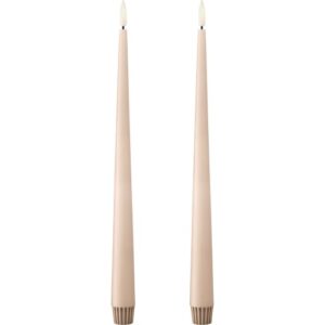 Ester & Erik LED kronelys, 30 cm, lys beige, 2-pak