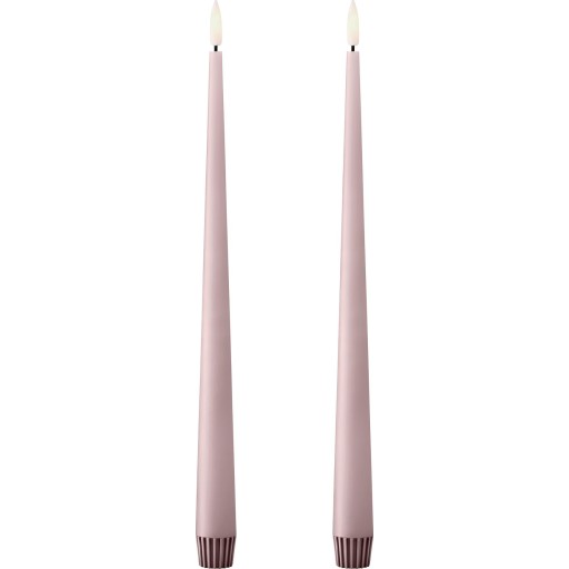 Ester & Erik LED kronelys, 30 cm, lyserød, 2-pak