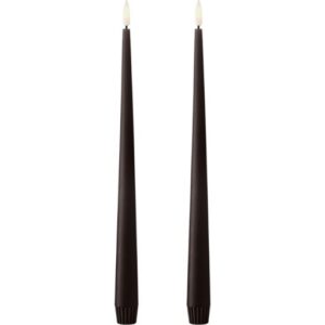 Ester & Erik LED kronelys, 30 cm, mørkebrun, 2-pak