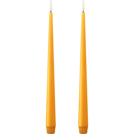 Ester & Erik LED kronelys, 30 cm, orange, 2-pak