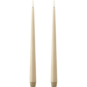 Ester & Erik LED kronelys, 30 cm, sand, 2-pak