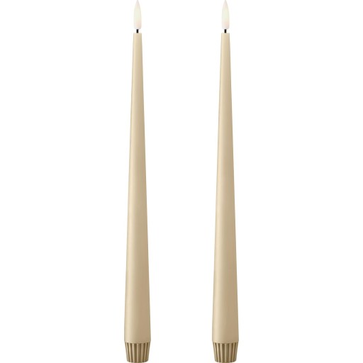 Ester & Erik LED kronelys, 30 cm, sand, 2-pak