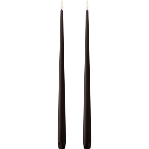 Ester & Erik LED kronelys, 40 cm, mørkebrun, 2-pak