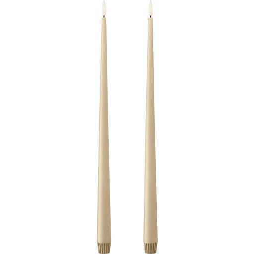 Ester & Erik LED kronelys, 40 cm, sand, 2-pak