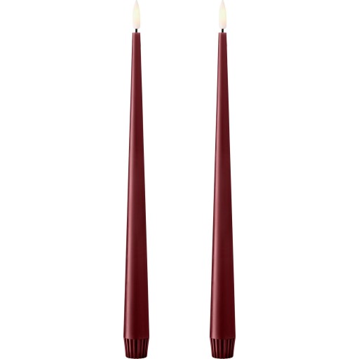 Ester&erik LED kronelys, 30 cm, bordeaux, 2-pak