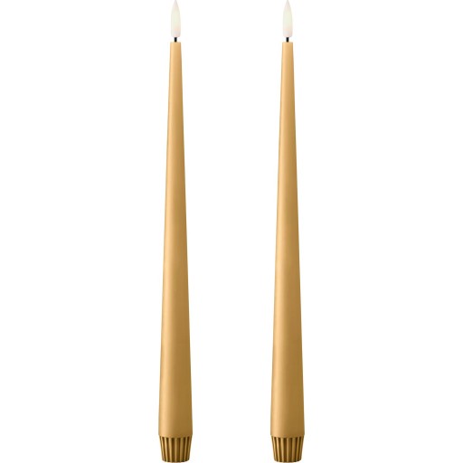 Ester&erik LED kronelys, 30 cm, karry gul, 2-pak