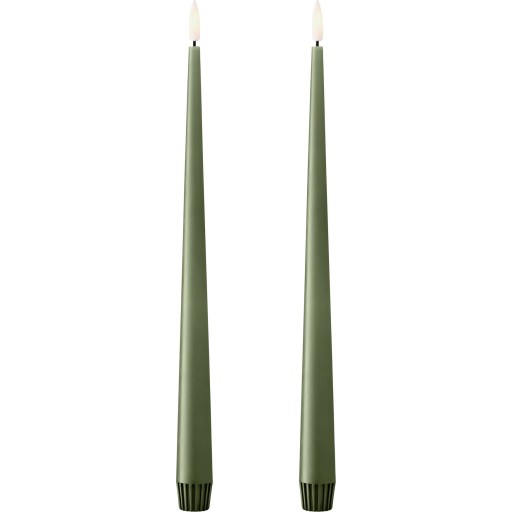 Ester&erik LED kronelys, 30 cm, mørkegrøn, 2-pak
